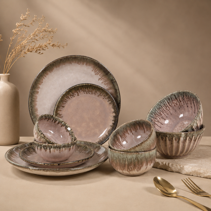 The Roseate Luxe Hosting Collection -Dinner Plates, Quarter Plates, Sweet Bowls, Soup Bowls & Serving Bowls