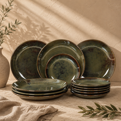 The Verdant Atelier™ Dinner & Quarter Plate Set