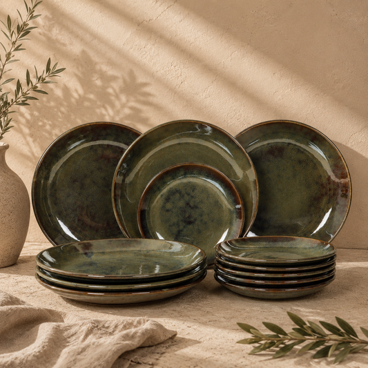 The Verdant Atelier™ Dinner & Quarter Plate Set