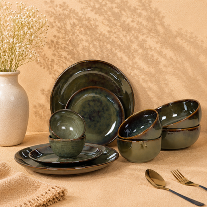 The Verdant Atelier™ Luxe Hosting Collection -Dinner Plates, Quarter Plates, Sweet Bowls, Soup Bowls & Serving Bowls