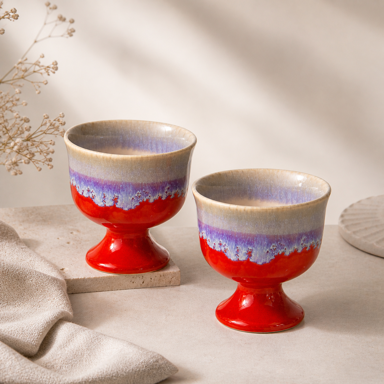 Aurora Ice Cream Glasses
