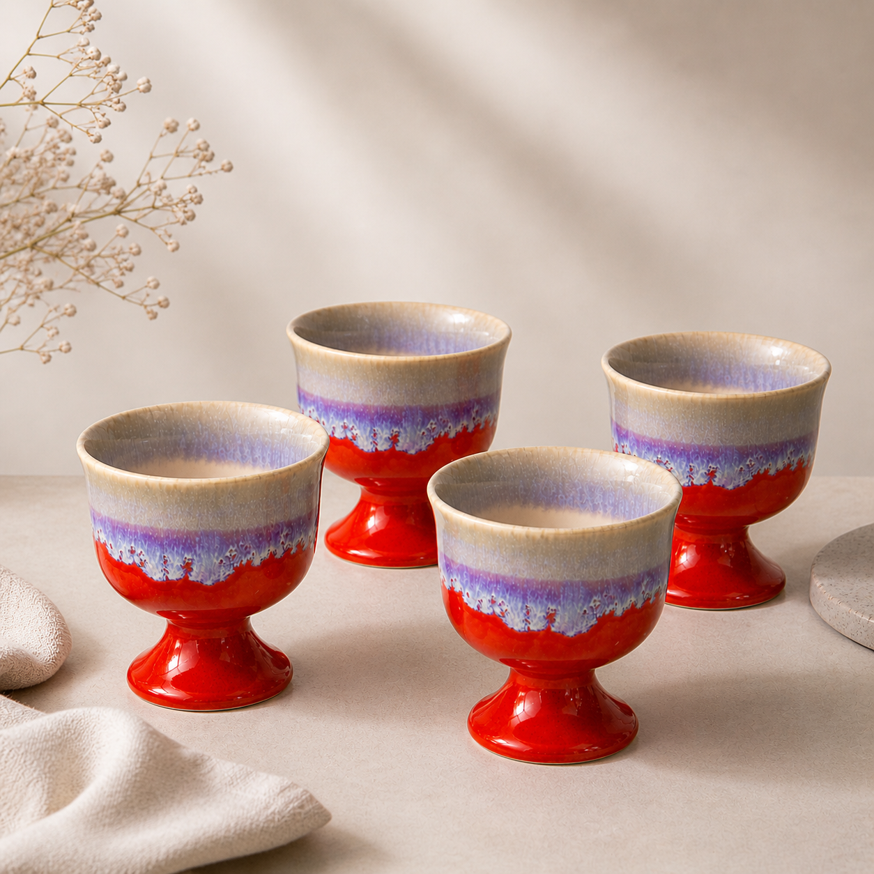 Aurora Ice Cream Glasses