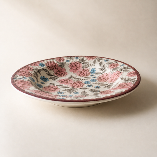 Vintage Bloom Floral Pasta Plate – 9 Inch