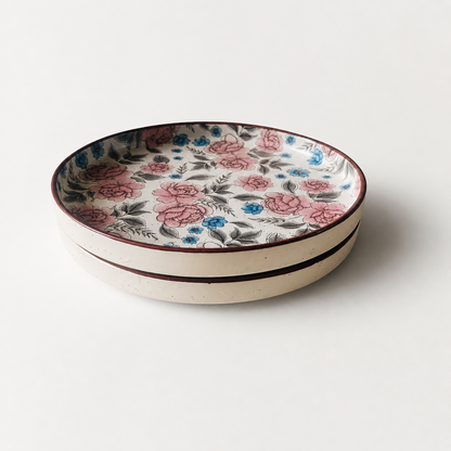 Vintage Bloom Floral Flat Plates (8 Inch)