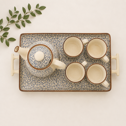 Ivory Vine Tea Pot Set
