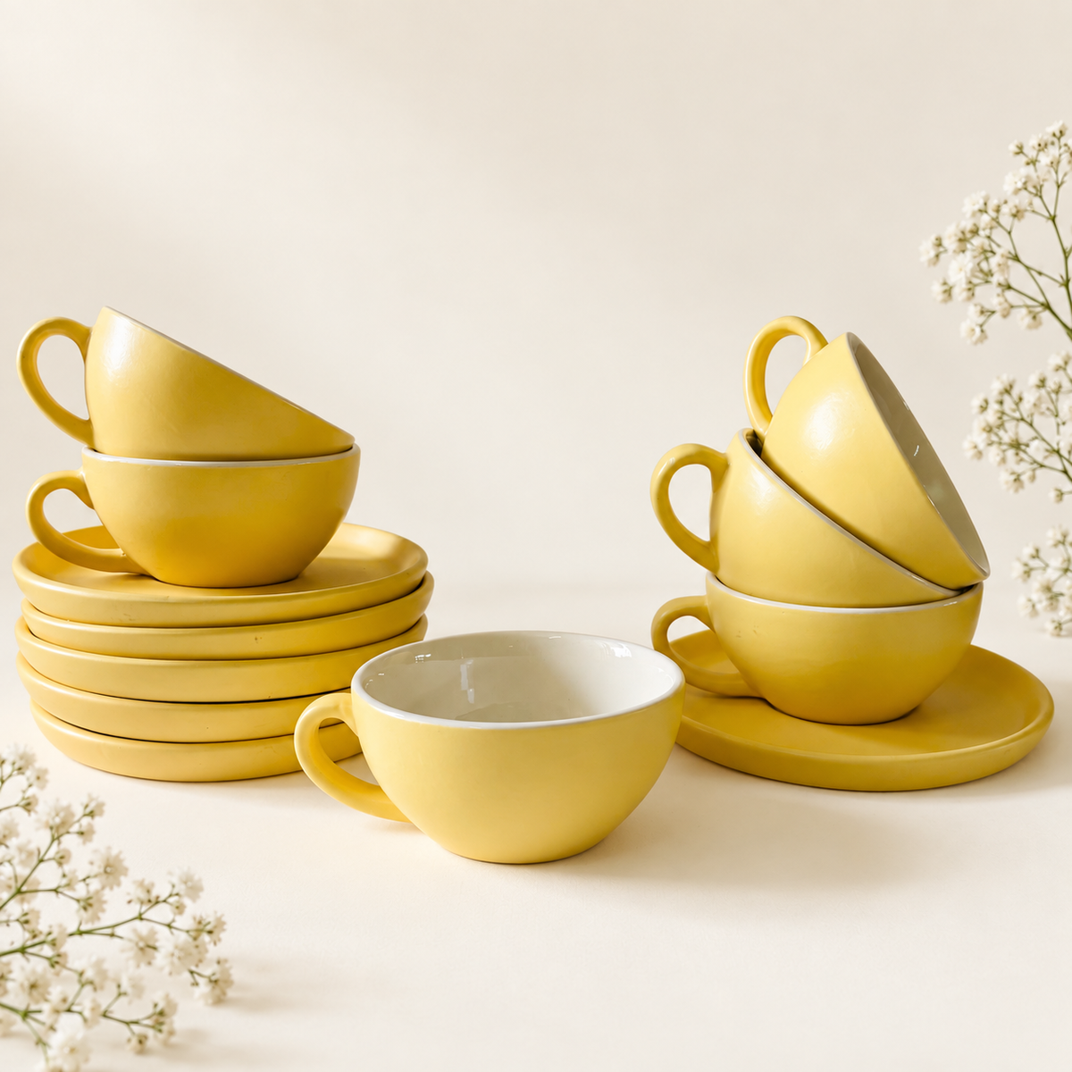 240 ml - Sunshine Latte Cup & Saucer Set