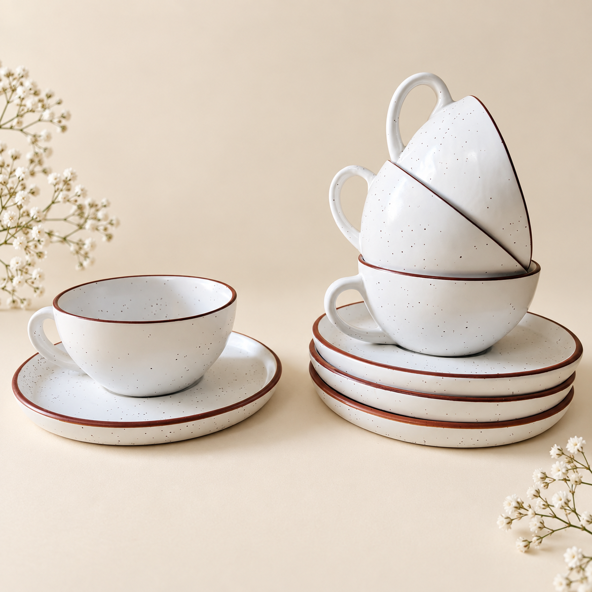 240 ml - Marbella Latte Cup & Saucer Set