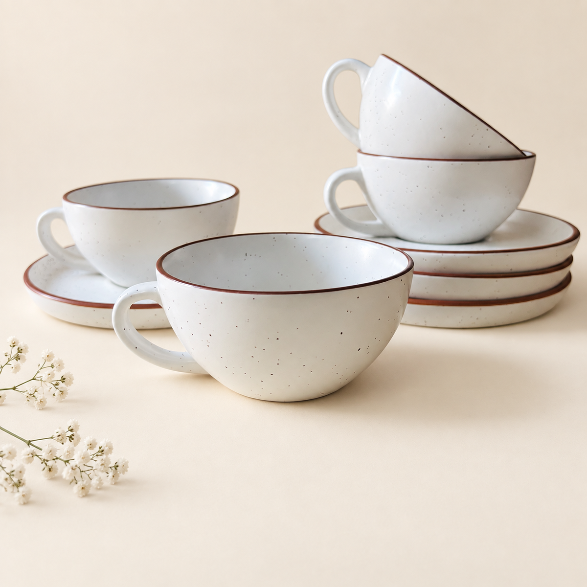 240 ml - Marbella Latte Cup & Saucer Set