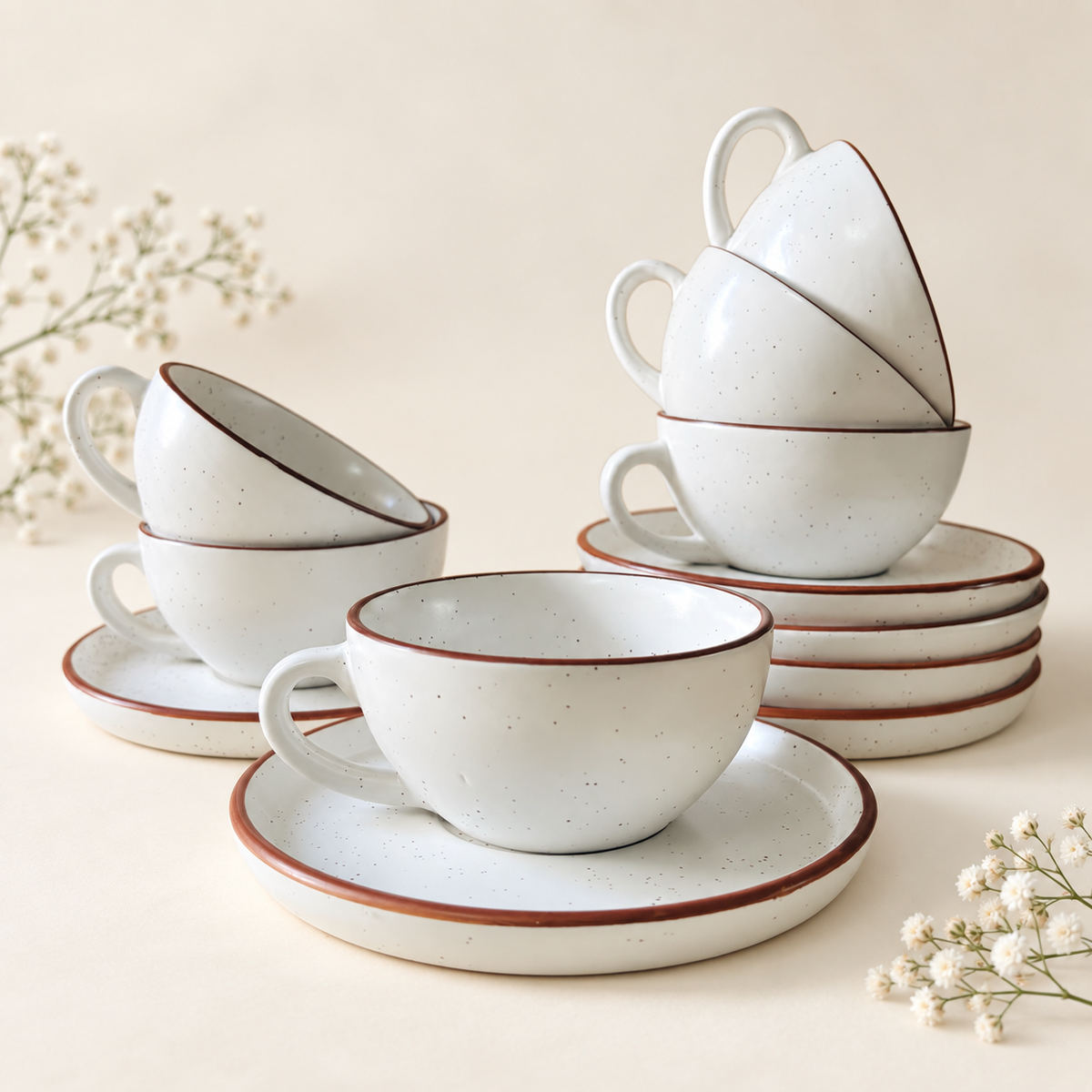 240 ml - Marbella Latte Cup & Saucer Set