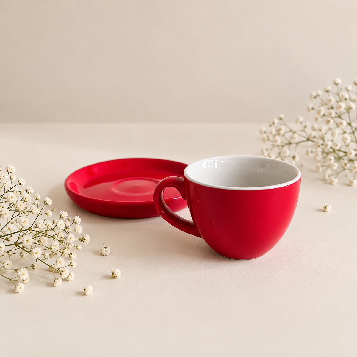 100 ml- Rouge Espresso Cup & Saucer Set
