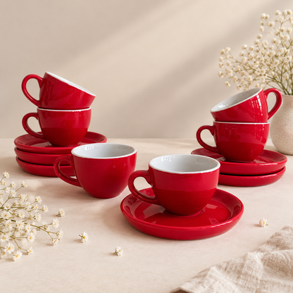 100 ml- Rouge Espresso Cup & Saucer Set