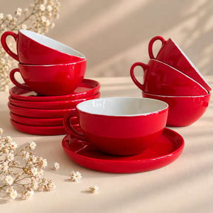240 ml- Rouge Latte Cup & Saucer Set