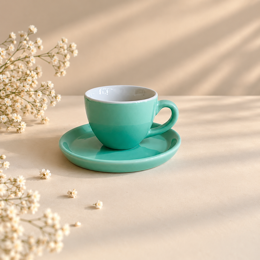 100 ml - Mint Espresso Cup & Saucer Set