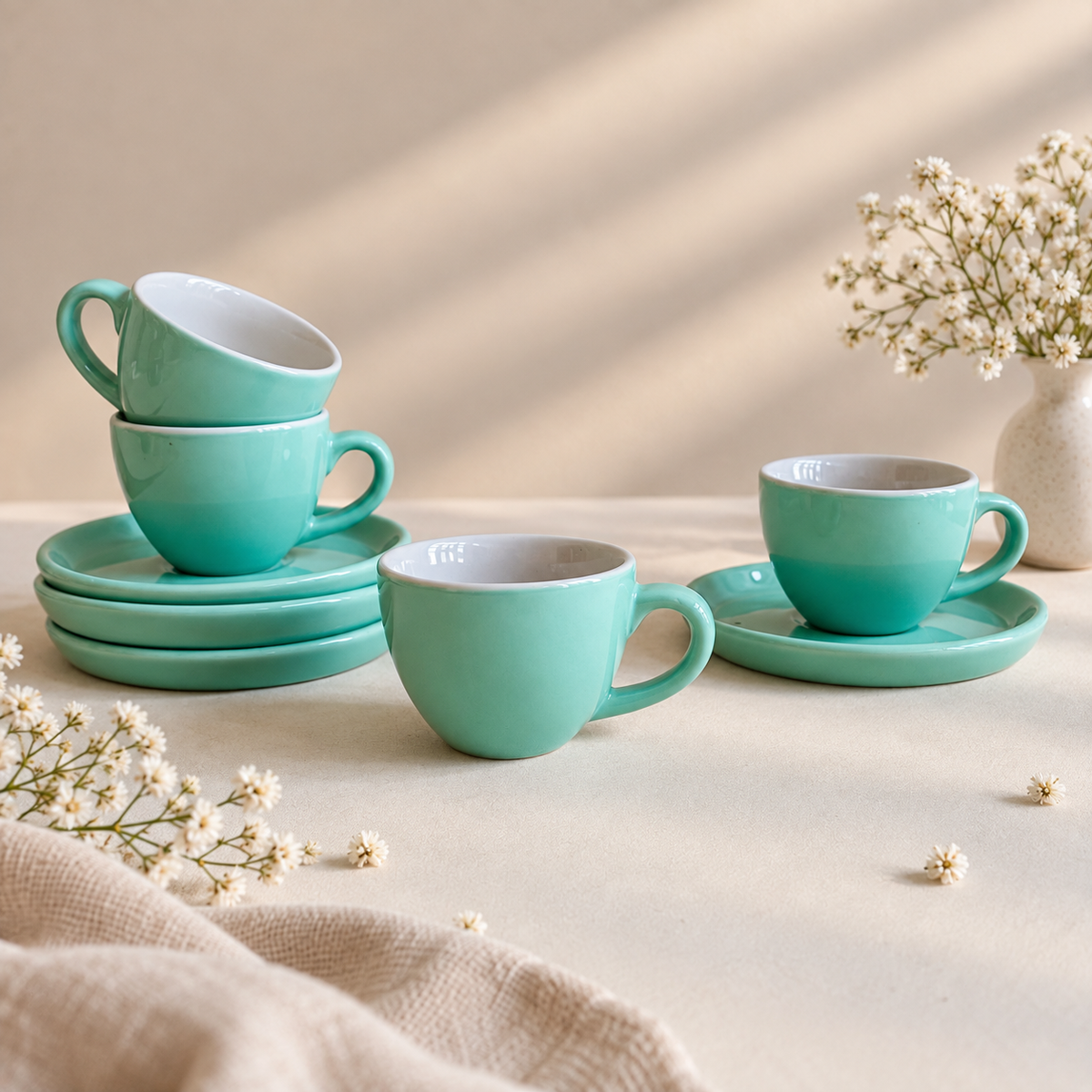 100 ml - Mint Espresso Cup & Saucer Set