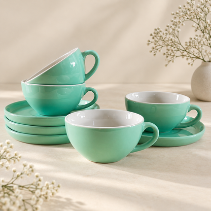 240 ml- Mint Latte Cup & Saucer Set