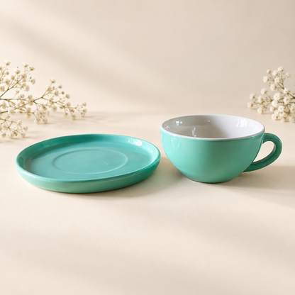 240 ml- Mint Latte Cup & Saucer Set