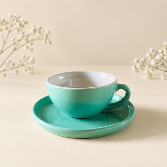 240 ml- Mint Latte Cup & Saucer Set