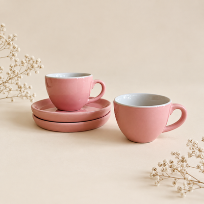 100 ml - Rosé Espresso Cup & Saucer Set