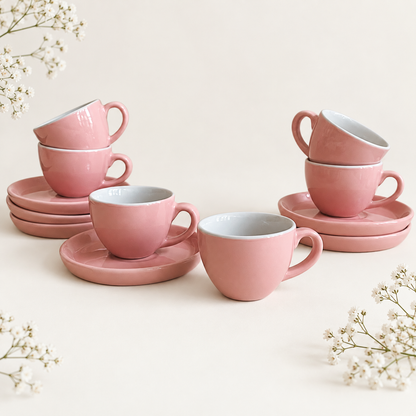 100 ml - Rosé Espresso Cup & Saucer Set