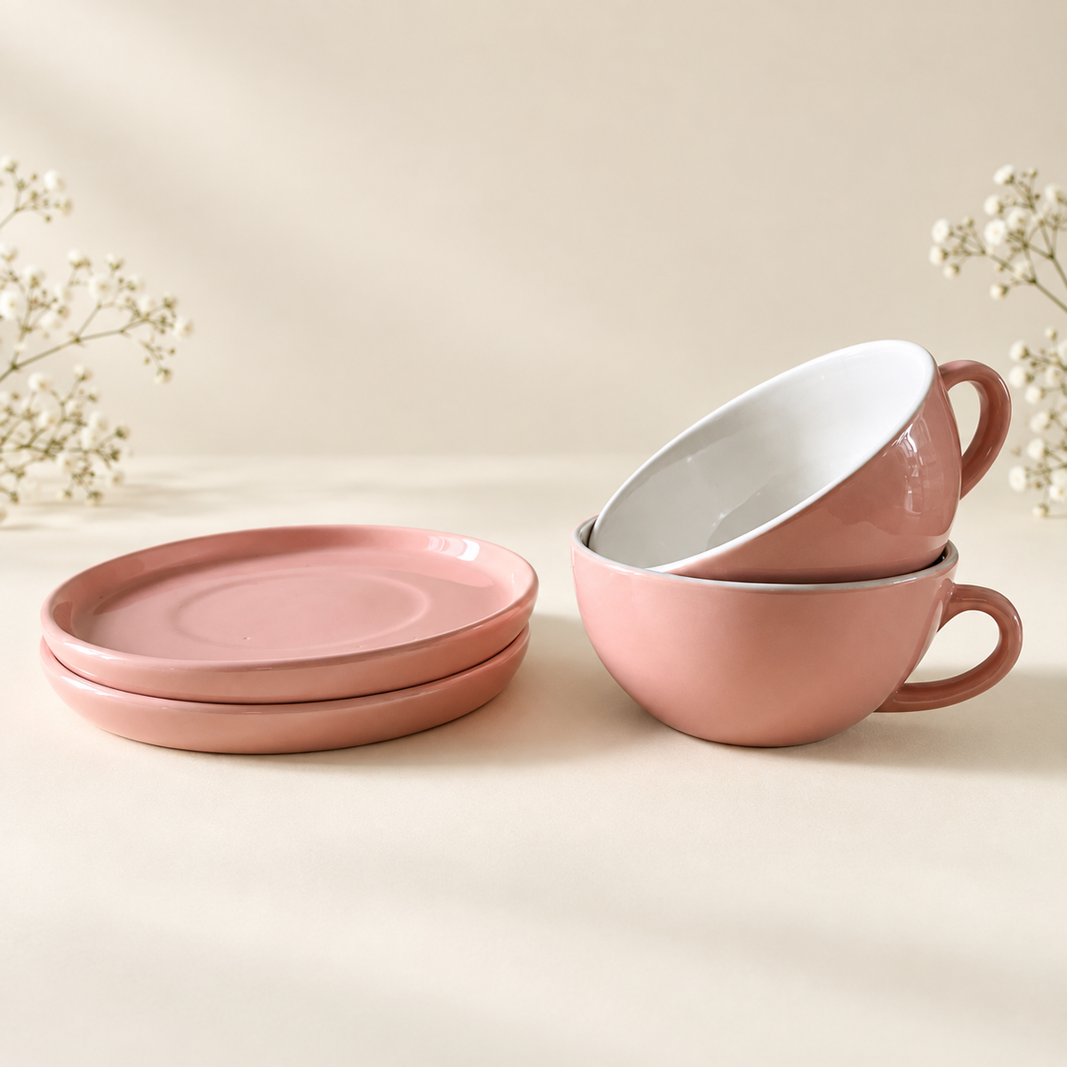 320 ml - Rosé Café Cup & Saucer Set