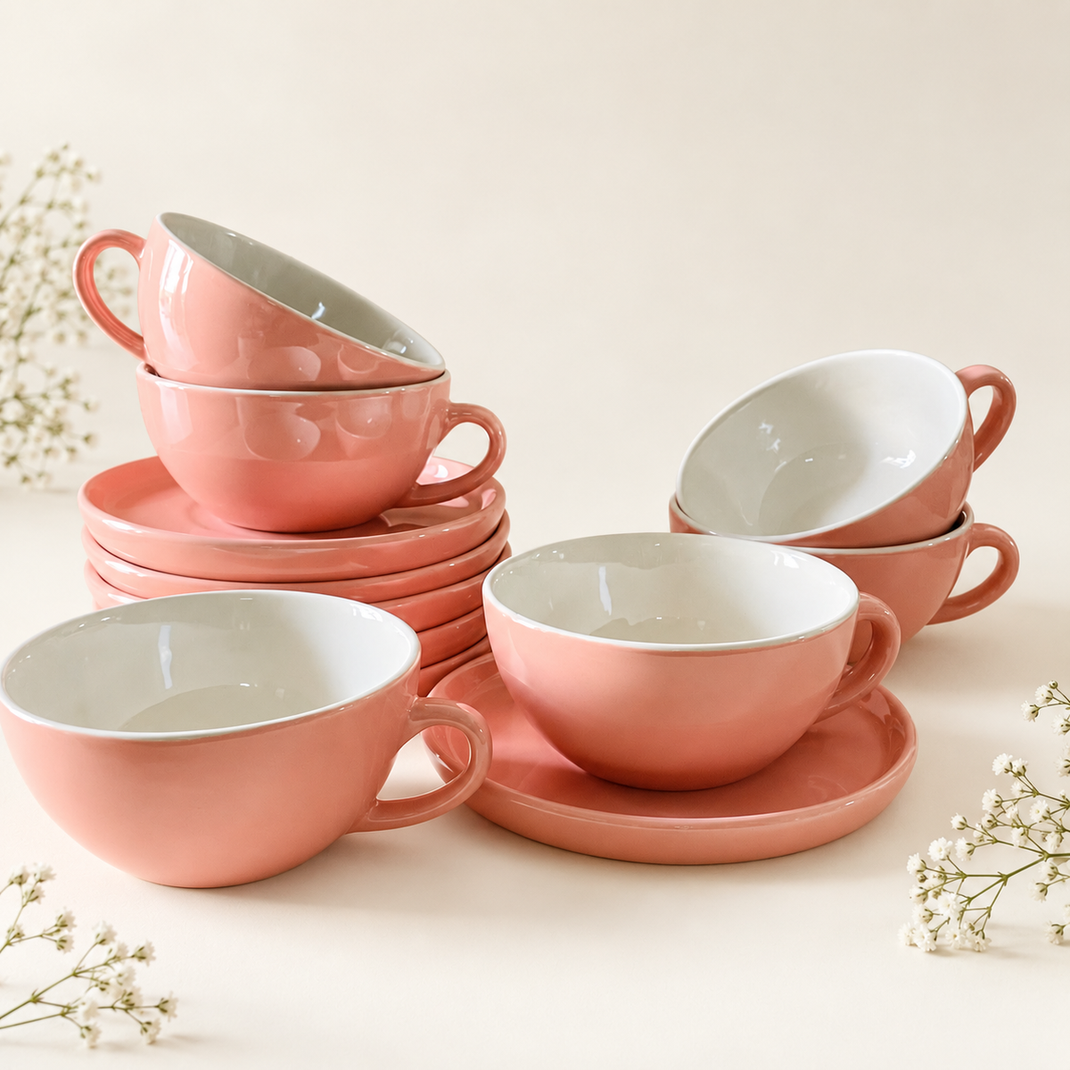320 ml - Rosé Café Cup & Saucer Set