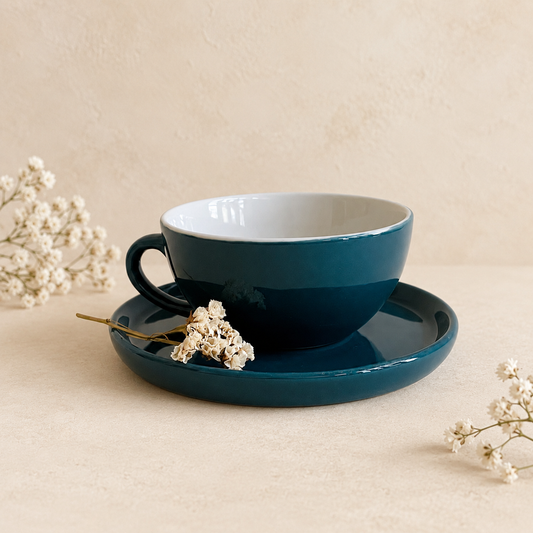 320 ml - Peacock Café Cup & Saucer Set