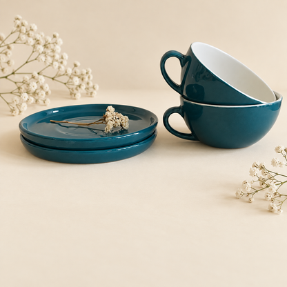 320 ml - Peacock Café Cup & Saucer Set