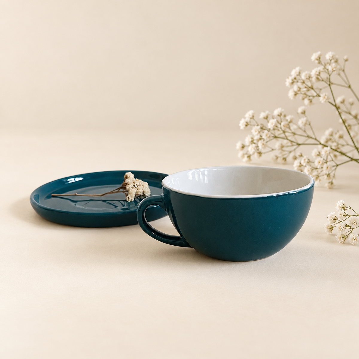 320 ml - Peacock Café Cup & Saucer Set