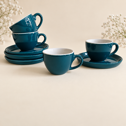 100 ml -  Peacock Espresso Cup & Saucer Set