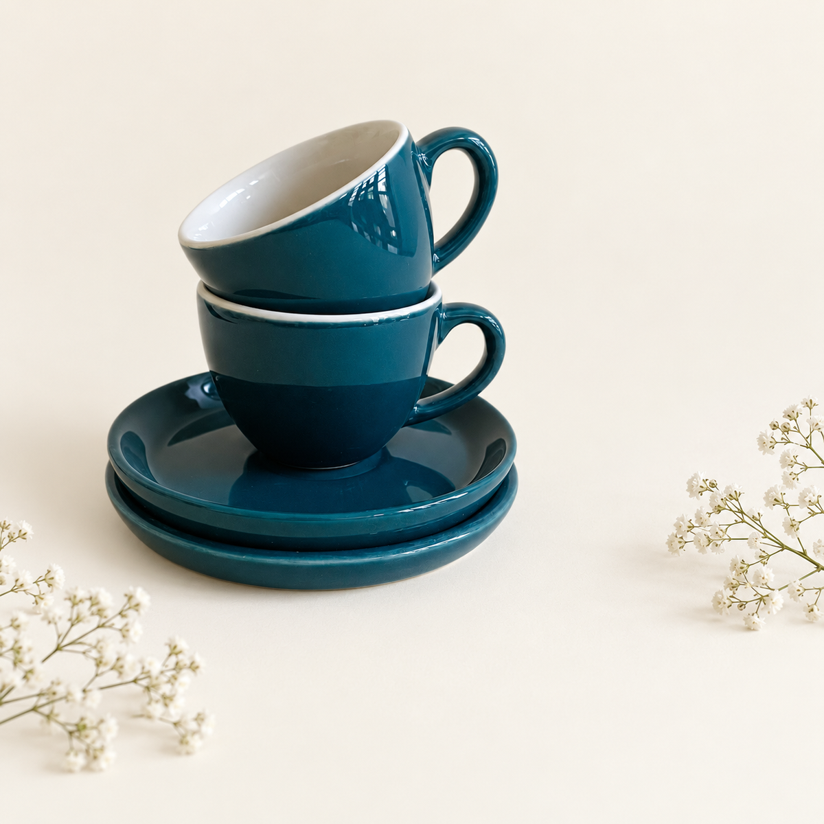 100 ml -  Peacock Espresso Cup & Saucer Set