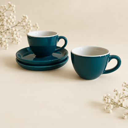 100 ml -  Peacock Espresso Cup & Saucer Set