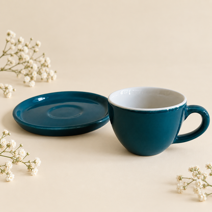100 ml -  Peacock Espresso Cup & Saucer Set