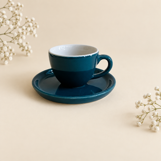 100 ml -  Peacock Espresso Cup & Saucer Set
