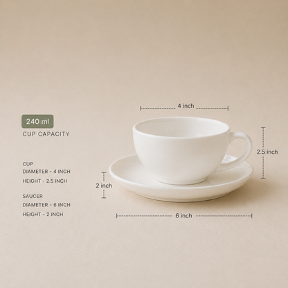 The jaune Cappucino Cup & Saucer Set