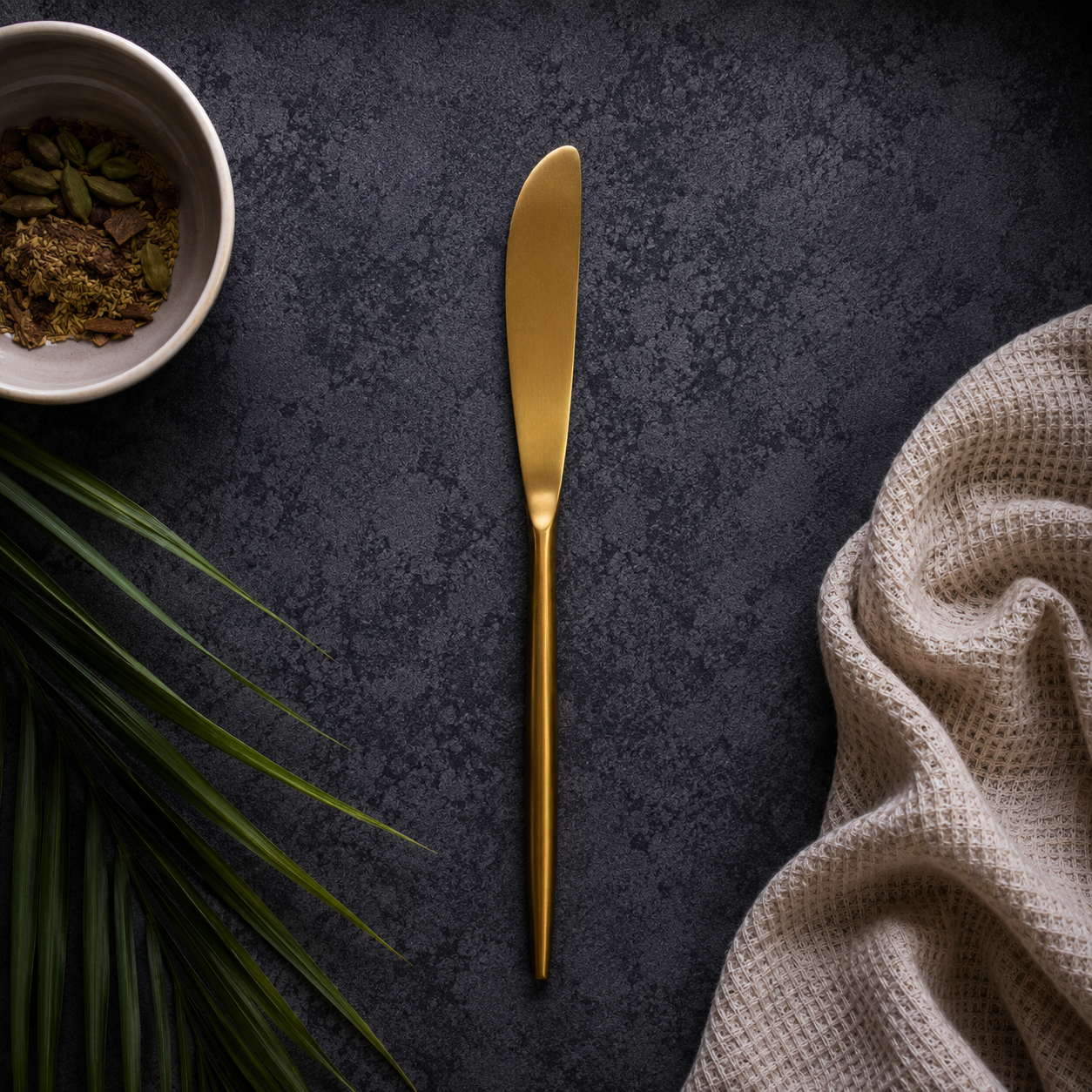 Gold Matte Cutlery Set