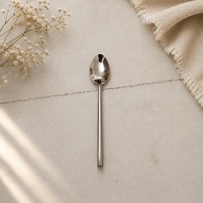 Silvery Glossy Cutlery Set (Set of 5)