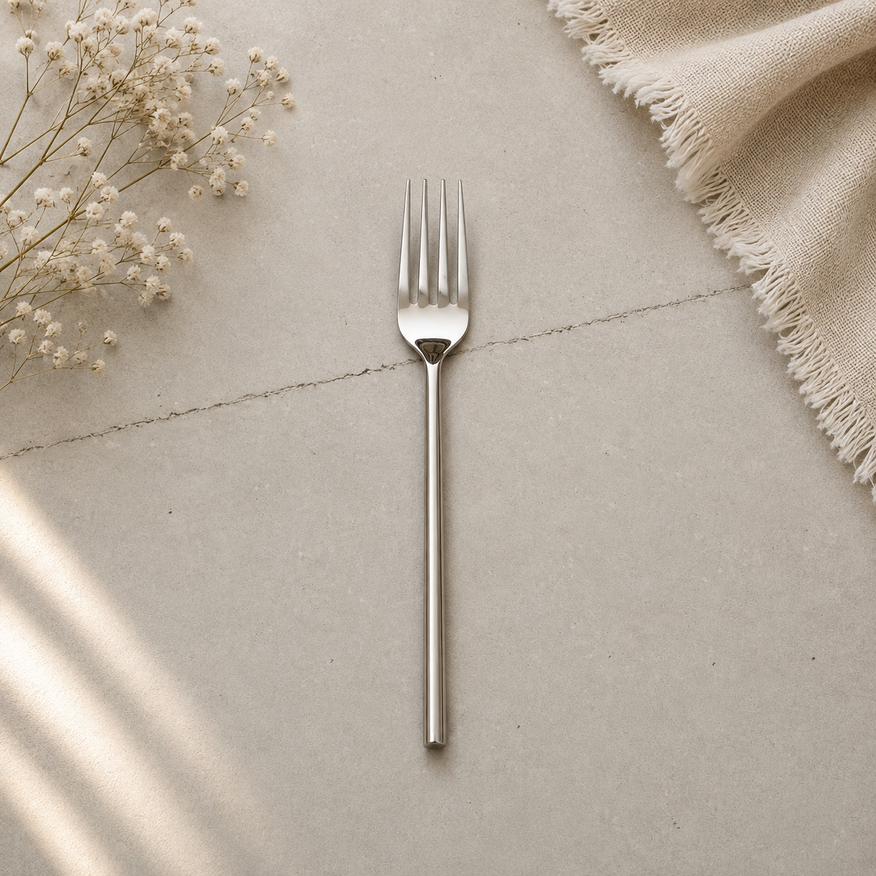 Silvery Glossy Cutlery Set (Set of 5)