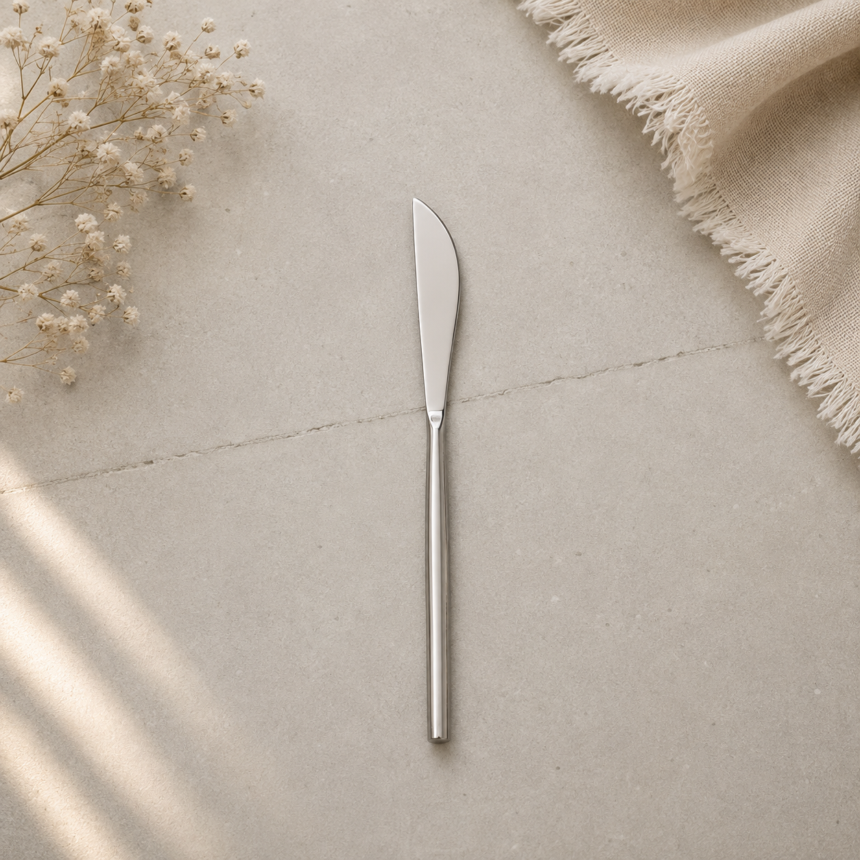 Silvery Glossy Cutlery Set (Set of 5)