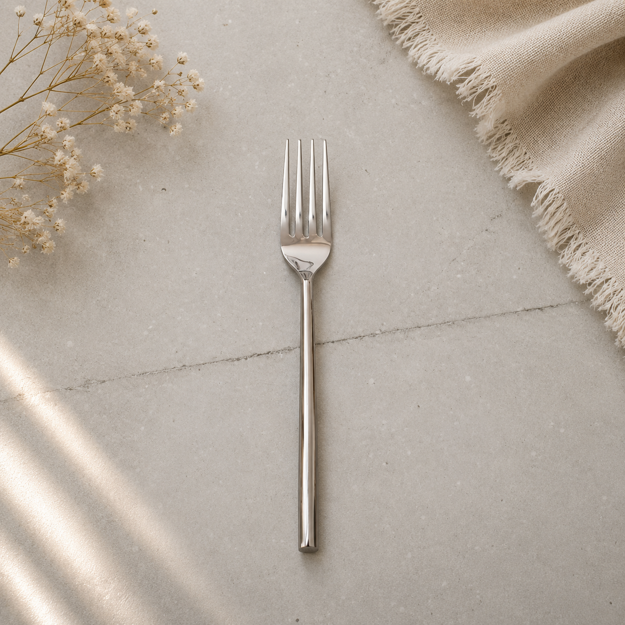 Silvery Glossy Cutlery Set (Set of 5)