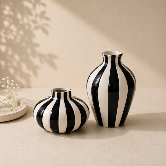 Eclipse Collection – Ceramic Vase Set (Set of 2)