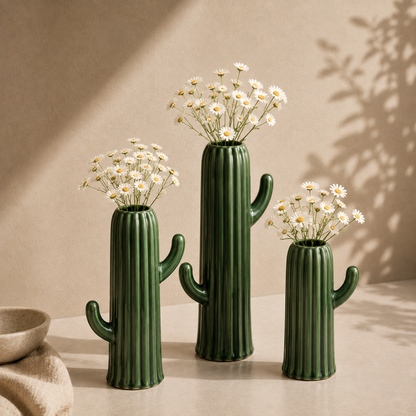 Cactus Vase Set (Set of 3)