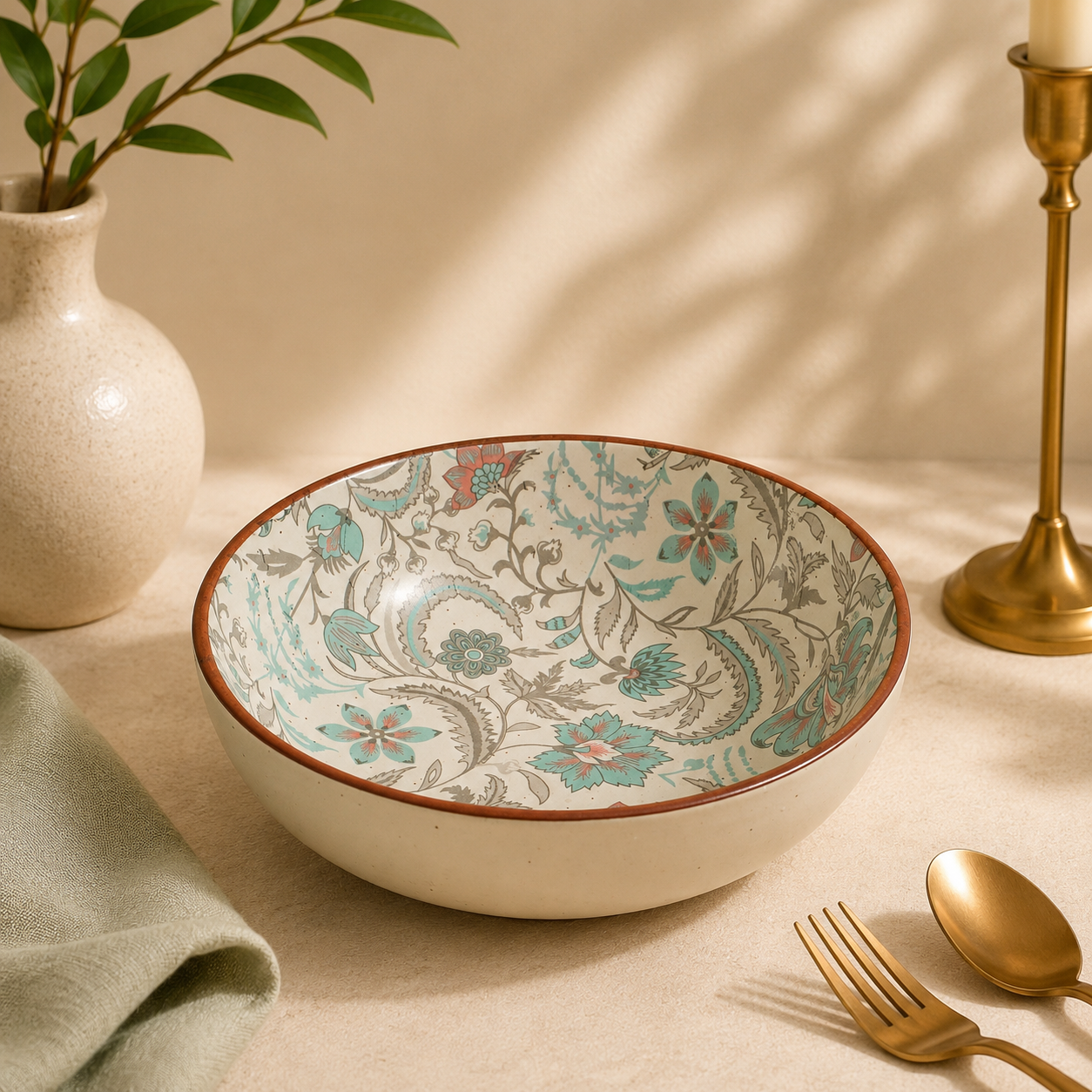 Jardin Handcrafted Serving Bowl - 7 Inch