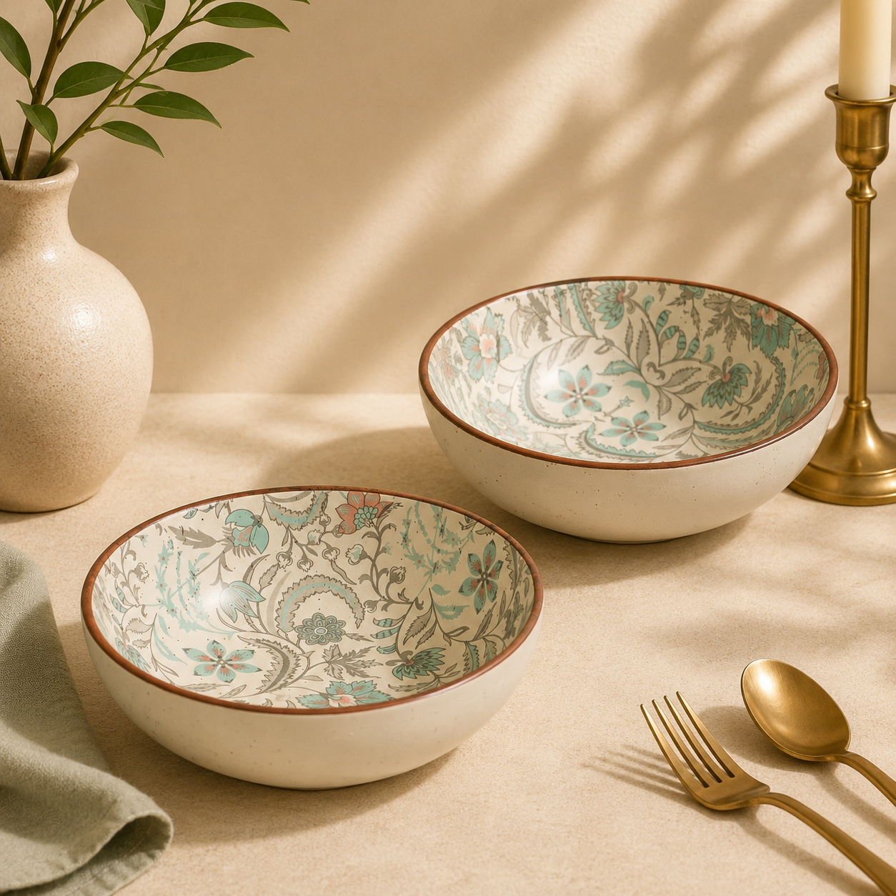 Jardin Handcrafted Serving Bowl - 7 Inch
