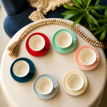 The Vibrante Latte Cup & Saucer Collection (320 ml)
