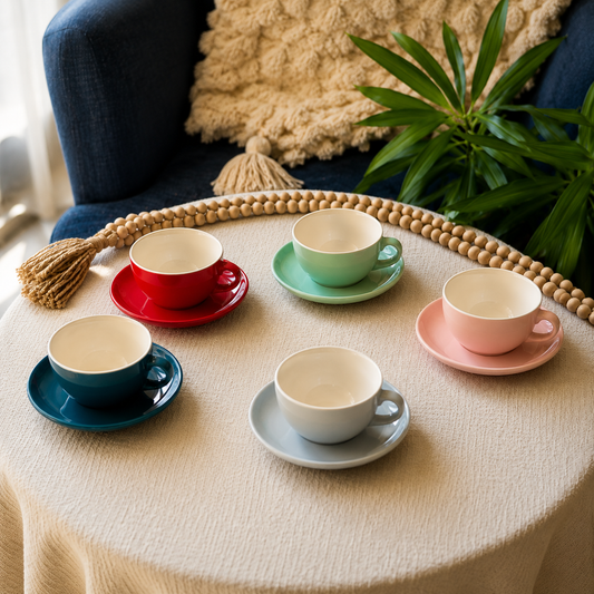 The Vibrante Latte Cup & Saucer Collection (320 ml)