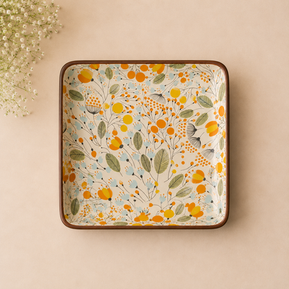 Moutarde Jr Florale Cake Stand - Square
