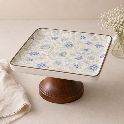 Bleu Floral Cake Stand