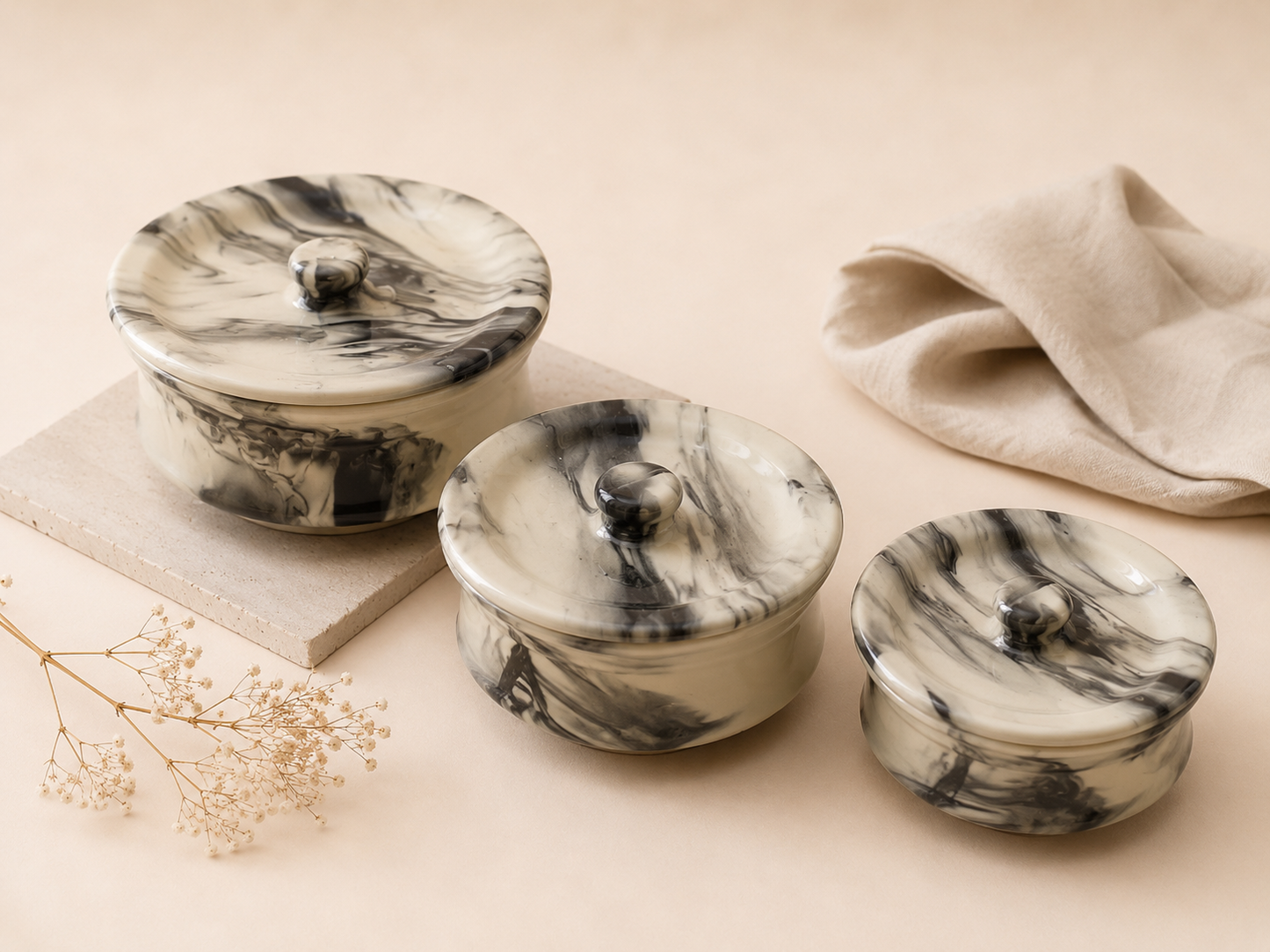 Salt & Pepper Casseroles (Set of 3)
