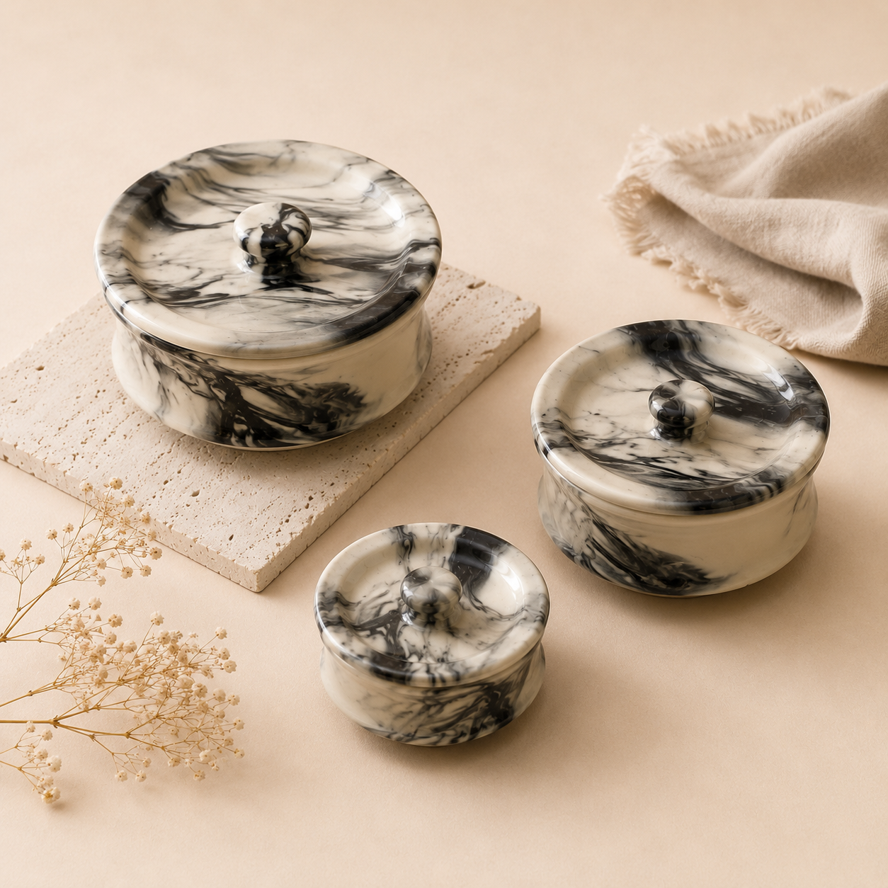 Salt & Pepper Casseroles (Set of 3)