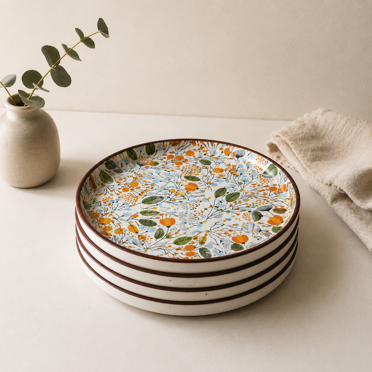 Orange Meadow Flat Plate (8 Inch)
